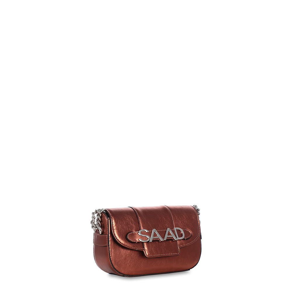 Bolsa  Mini em Couro Metalizado