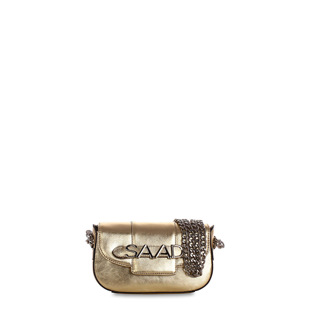 Bolsa  Mini em Couro Metalizado