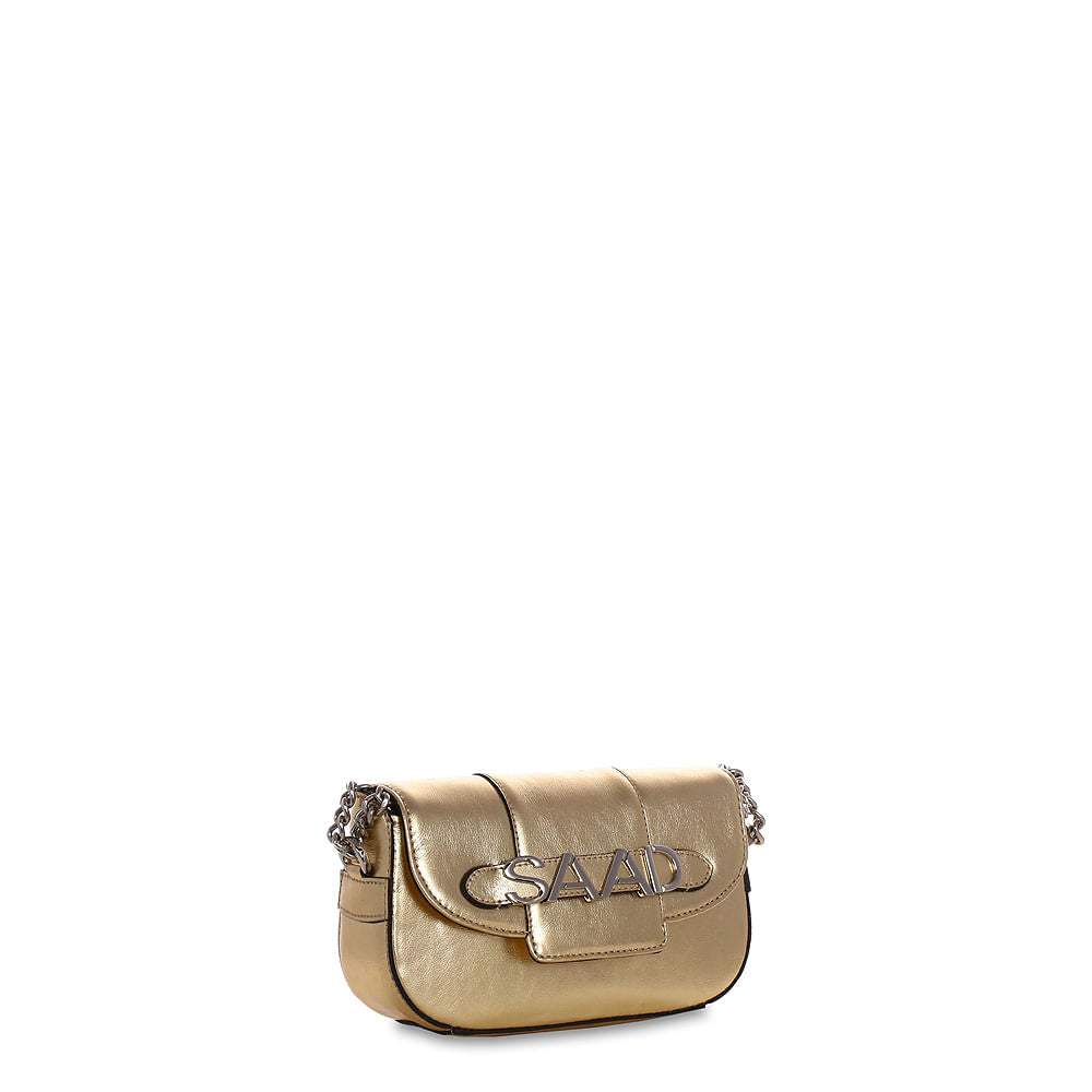 Bolsa  Mini em Couro Metalizado
