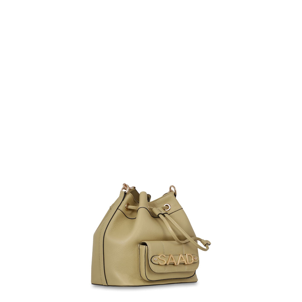 Bolsa Bucket em Couro