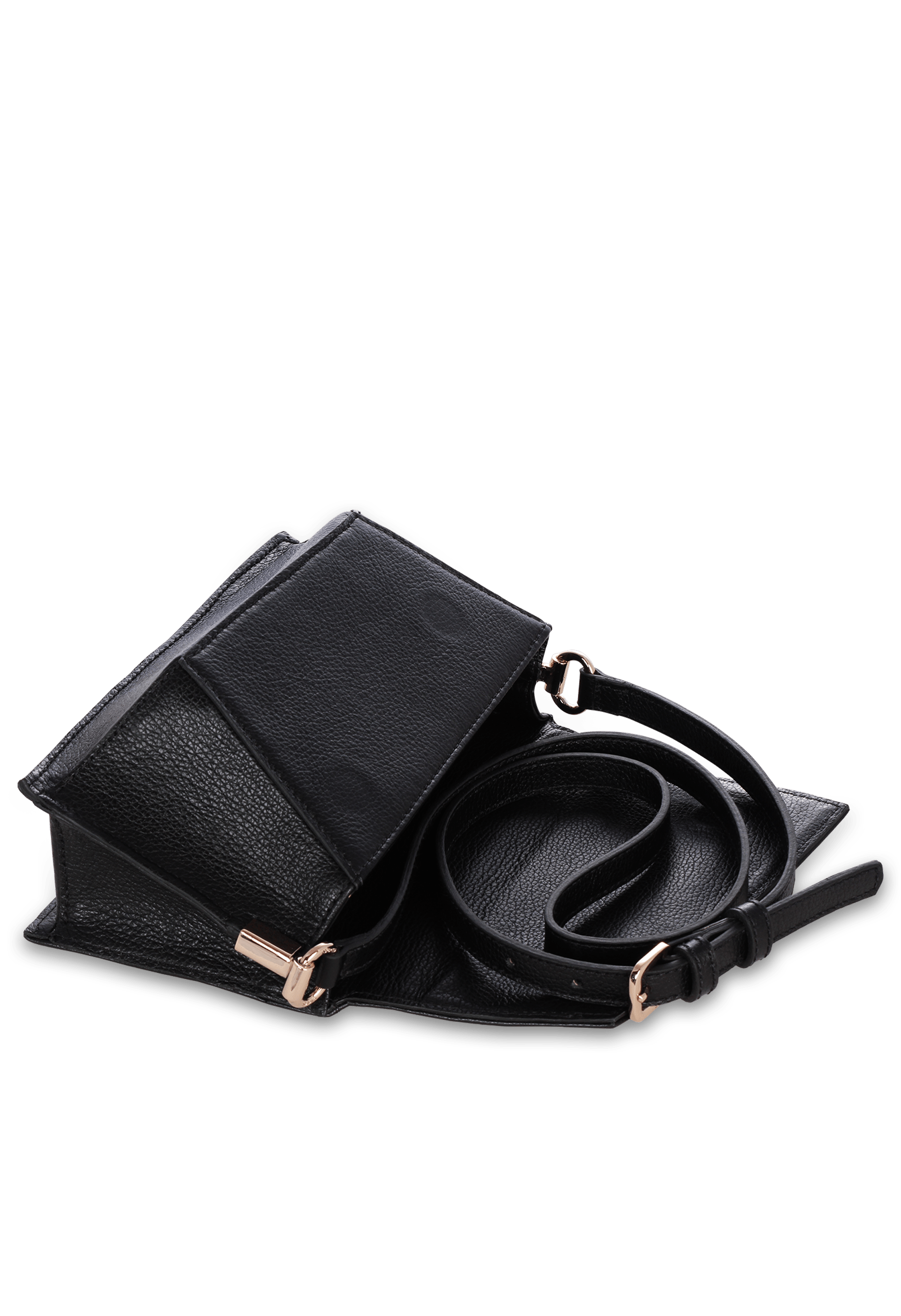Bolsa Geométrica em Couro