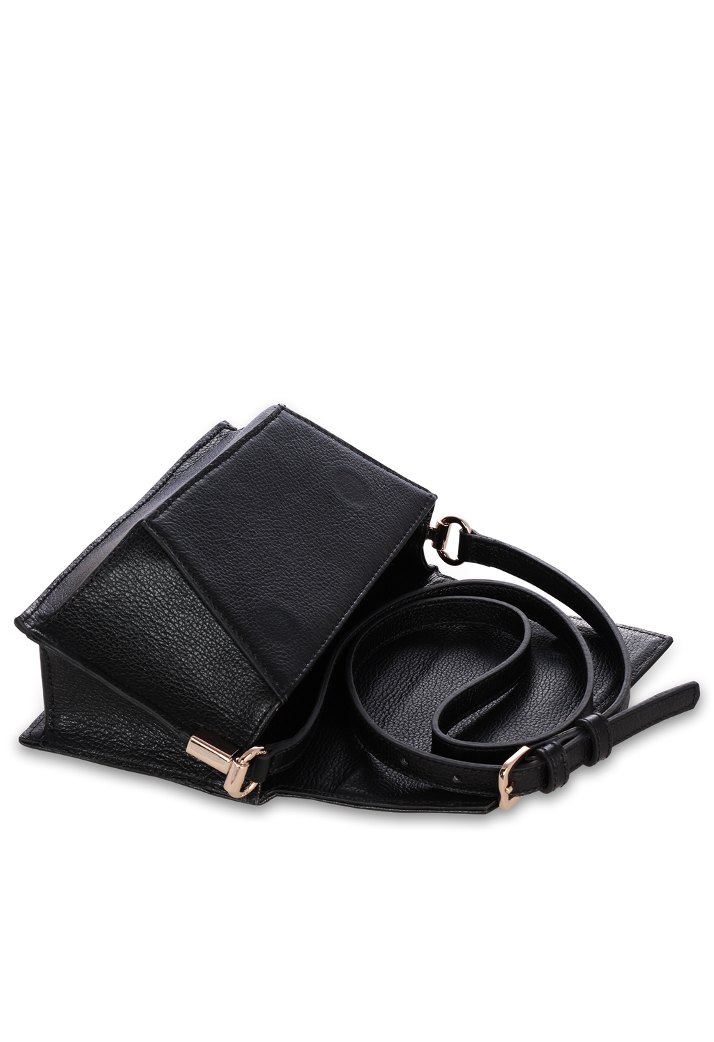 242-BL2155 - Bolsa Geométrica em Couro