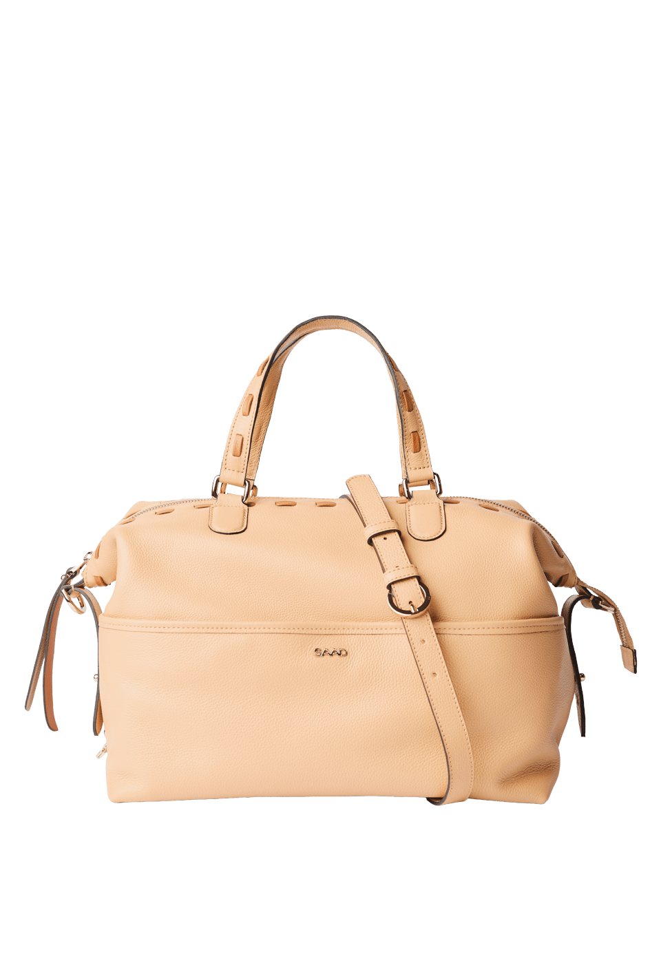 BL2194 - BOLSA DE COURO FLOATER PESPONTO BICOLOR