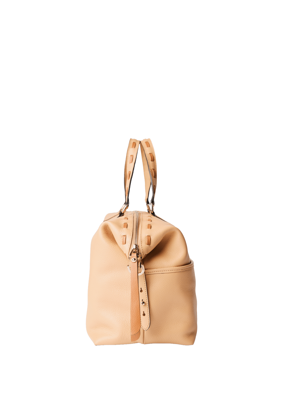 BL2194 - BOLSA DE COURO FLOATER PESPONTO BICOLOR