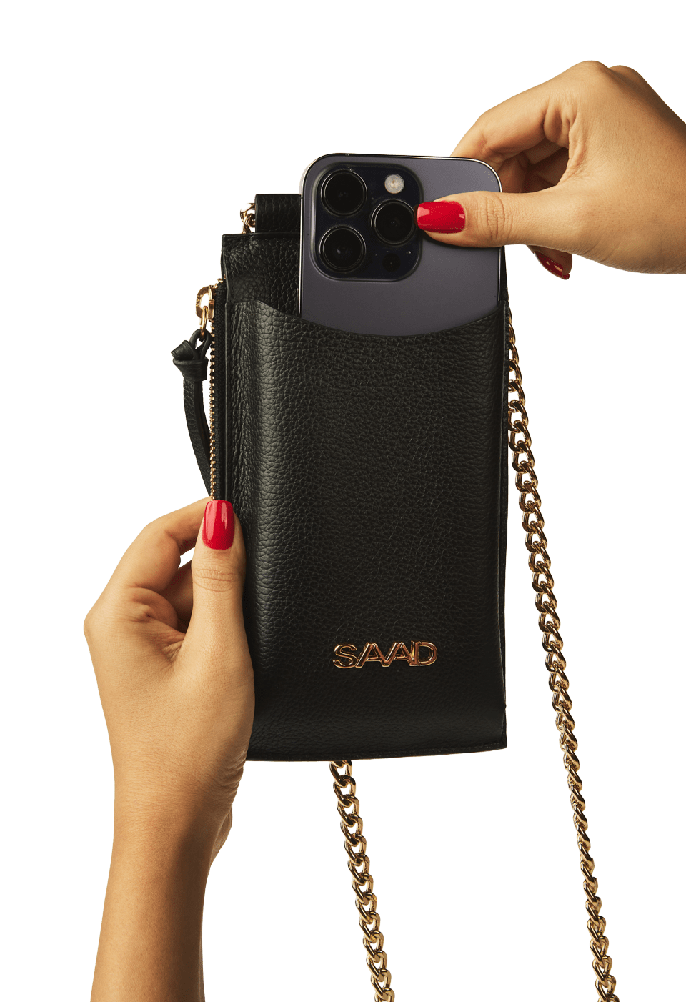 Mini Bolsa Celular em Couro
