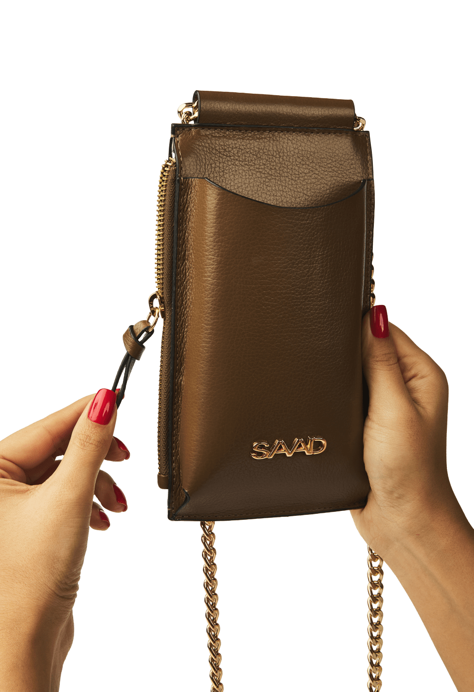 Mini Bolsa Celular em Couro