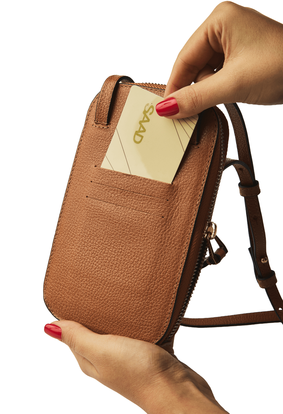 Mini Bolsa para Celular em Couro