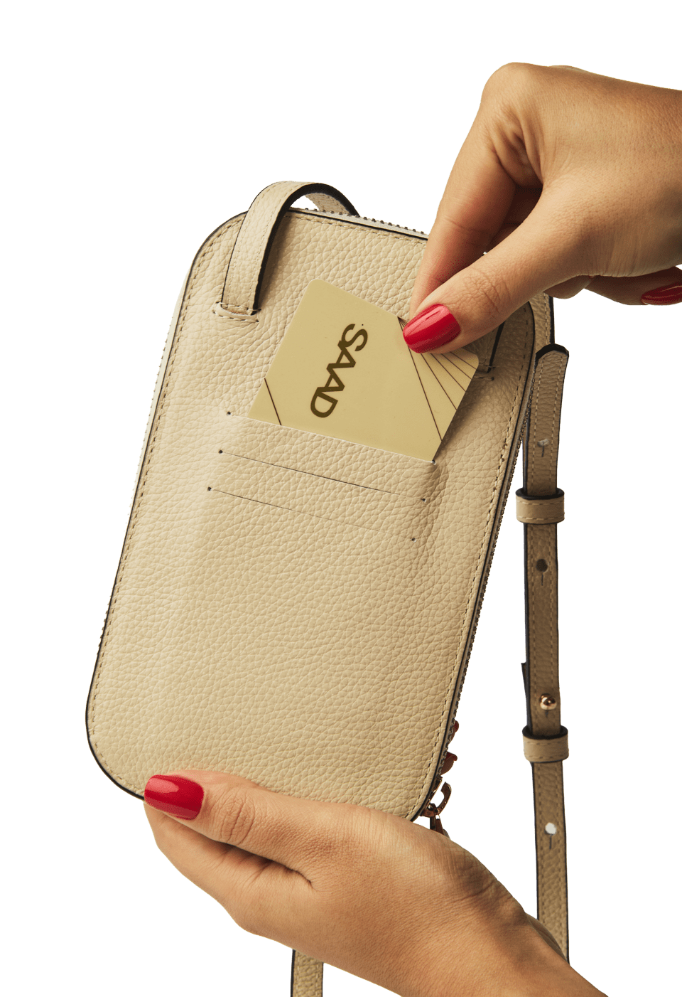 Mini Bolsa para Celular em Couro