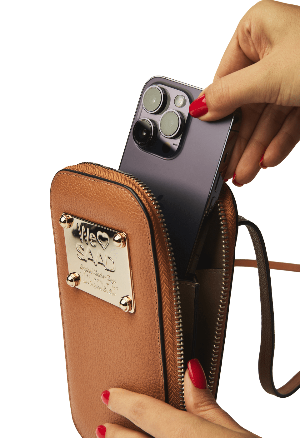Mini Bolsa para Celular em Couro