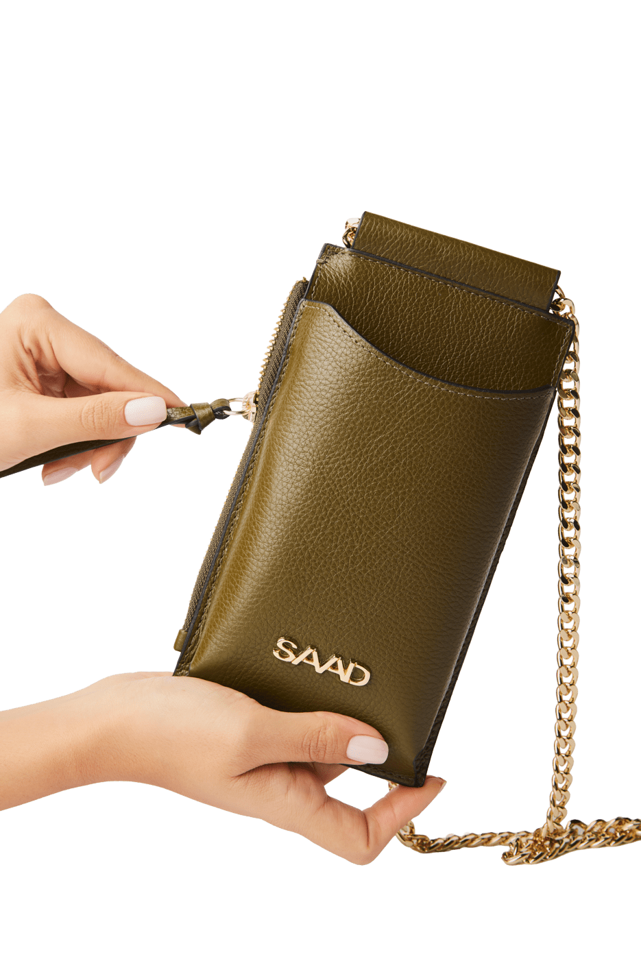 Mini Bolsa Celular em Couro