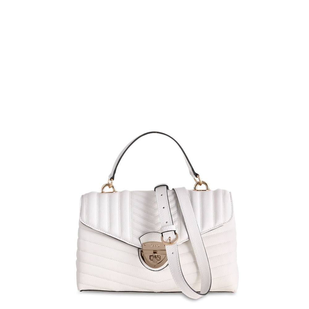 Bolsa bordada em couro
