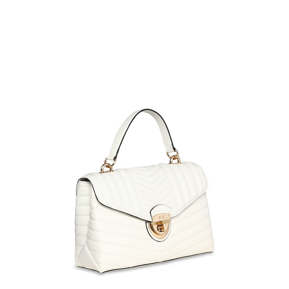 Bolsa bordada em couro