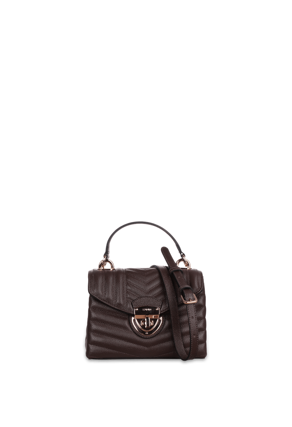 Bolsa Bordada Mini em Couro