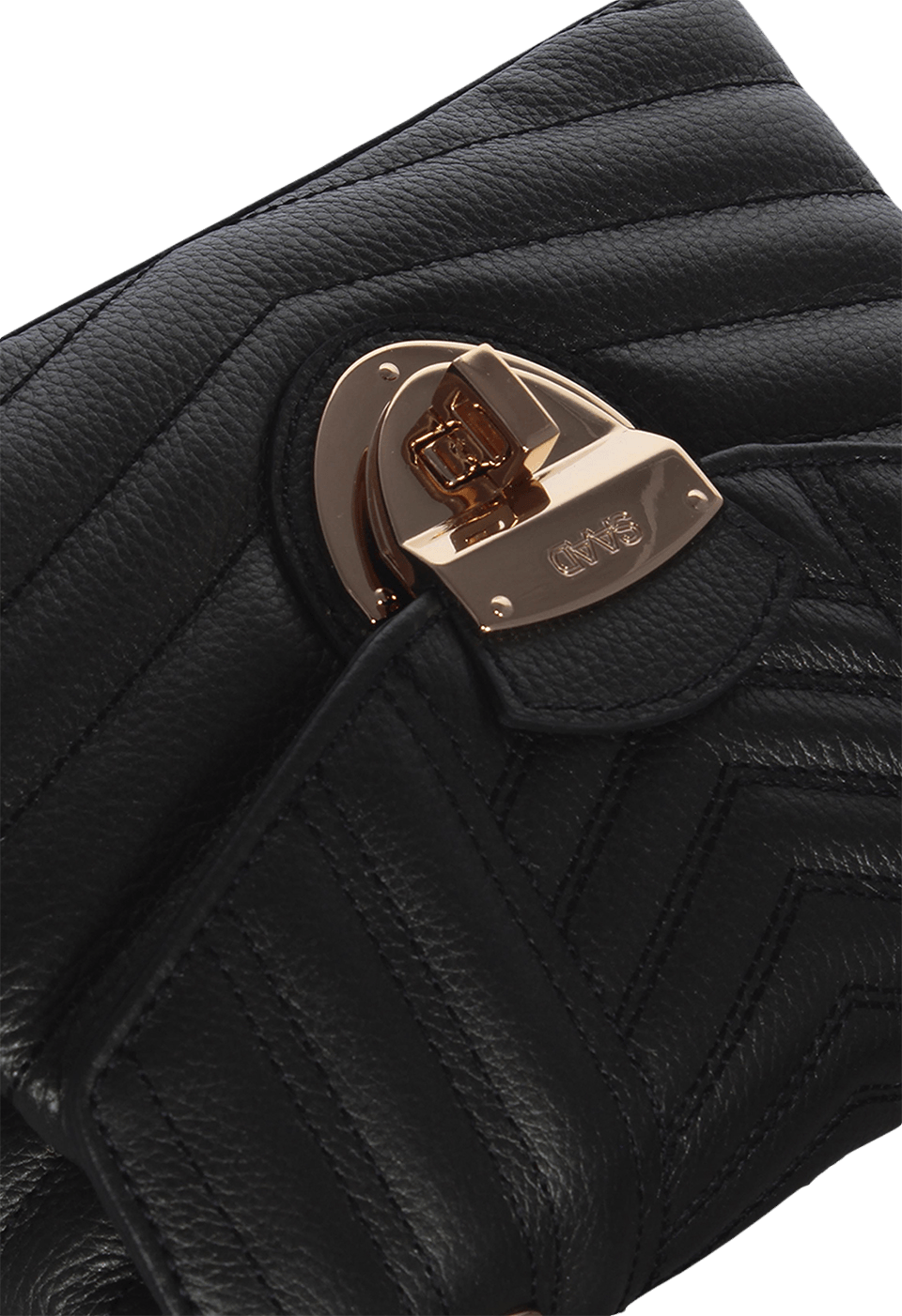 Bolsa Bordada Mini em Couro Perolado