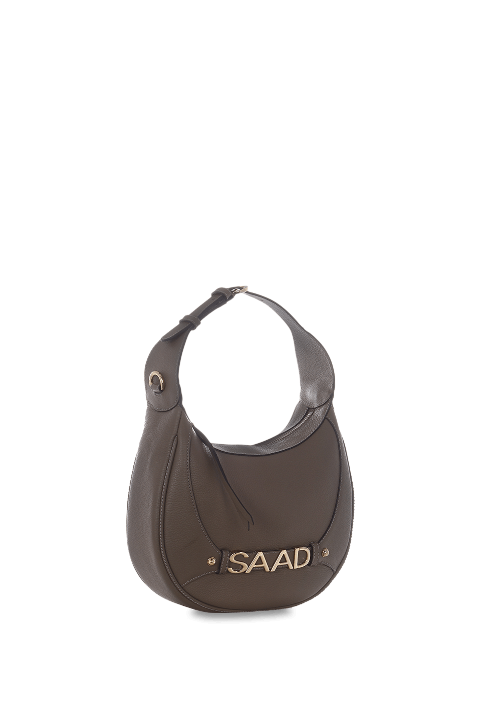 Bolsa Oval em Couro
