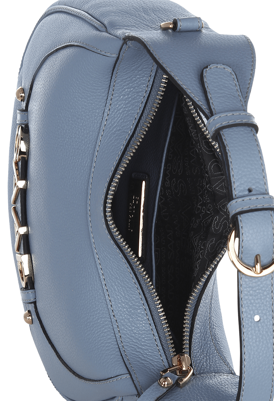 Bolsa Oval em Couro