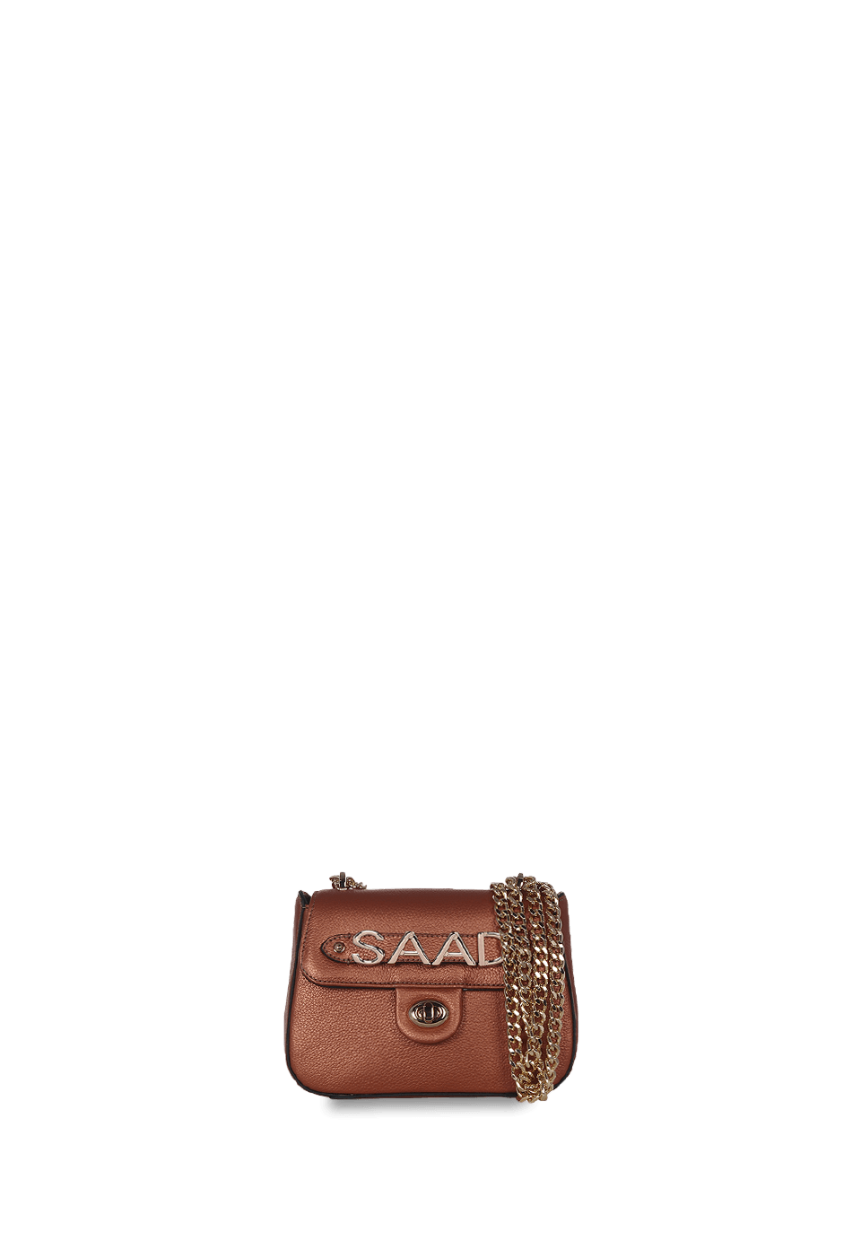 Bolsa Mini em Couro Perolado