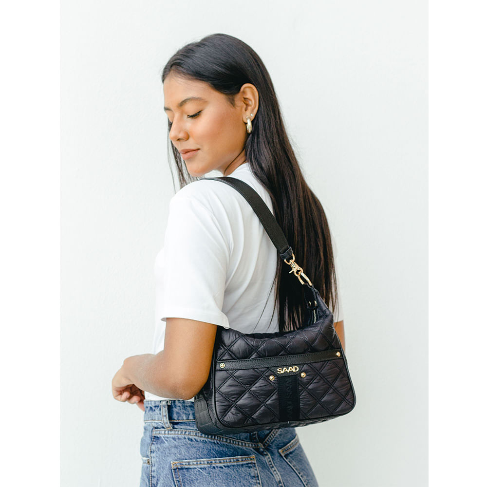 Bolsa mini Saco Preta Nylon